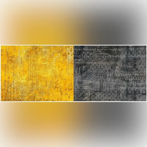 Armenian 100% Silk Scarf Hand Made in Yerevan Yellow/Grey St. Gregory Prayer NWT - Picture 10 of 16